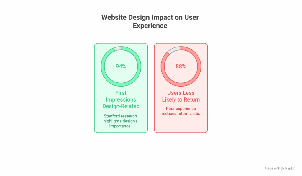 website design impact on user experience explained by best website designers near me