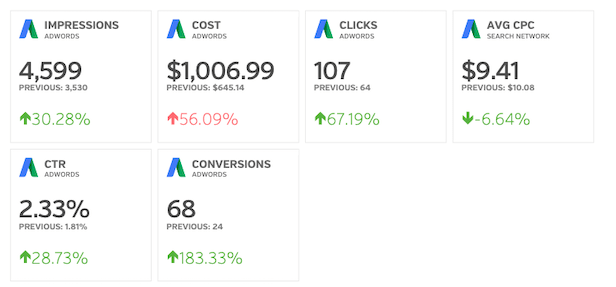 Portfolio 13 google ads campaign screenshot