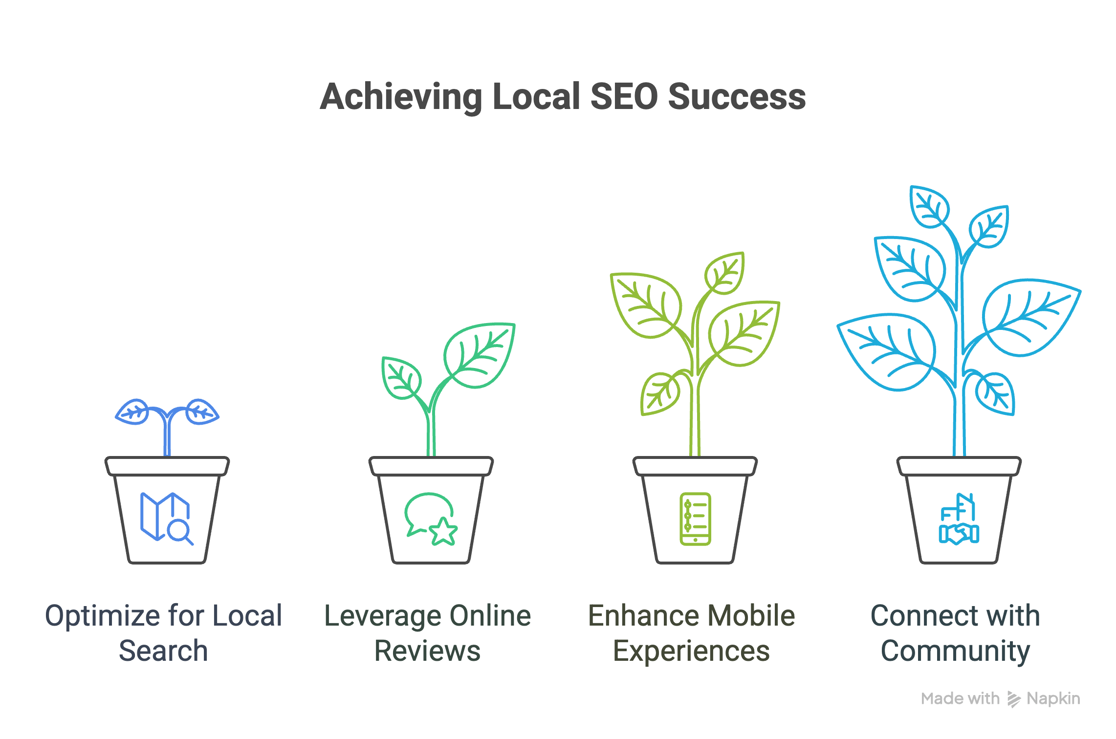 Infographic displaying 2026 local SEO trends for Toronto businesses including AI search and hyperlocal targeting.