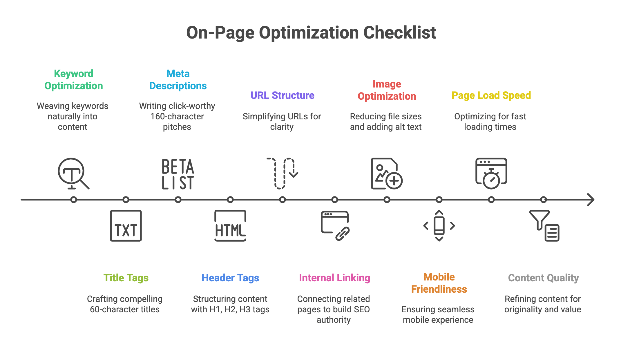 SEO On-Page Optimization checklist to tune the engine for visibility